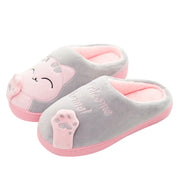 Women’s Winter Home Slippers – Warm Cartoon Cat Shoes