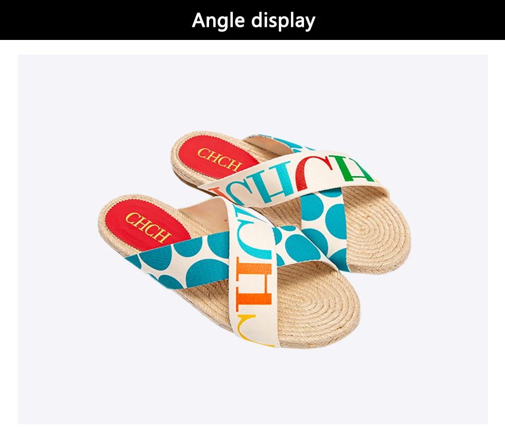 Woven Flat Women’s Slides – Casual Summer Comfort Slippers