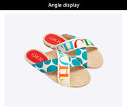 Woven Flat Women’s Slides – Casual Summer Comfort Slippers