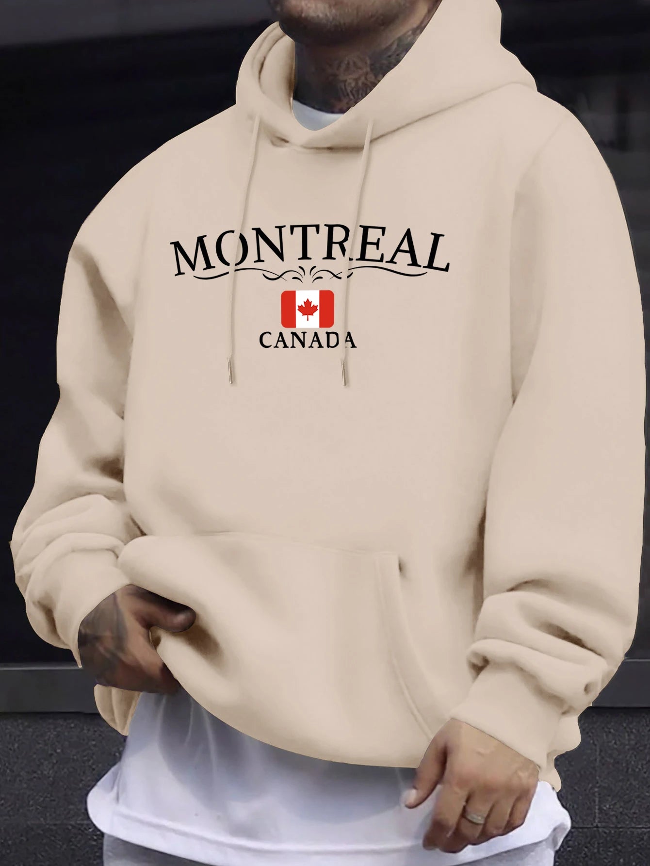 Montreal Canada Letter Print Sweatshirt – Casual Warm Hoodie Pullover | OWNLUXE