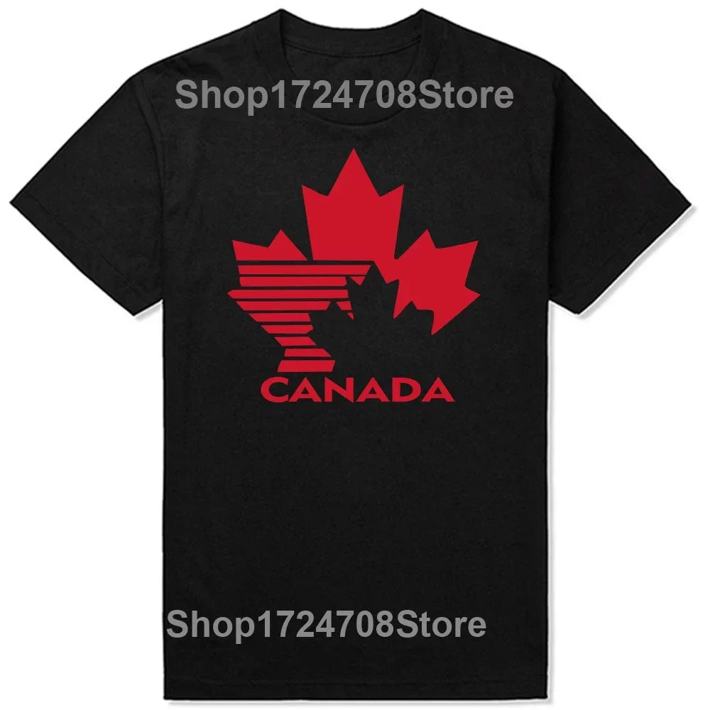 Team Canada Retro 80's Hockey Logo T-Shirt – Vintage Cotton Tee