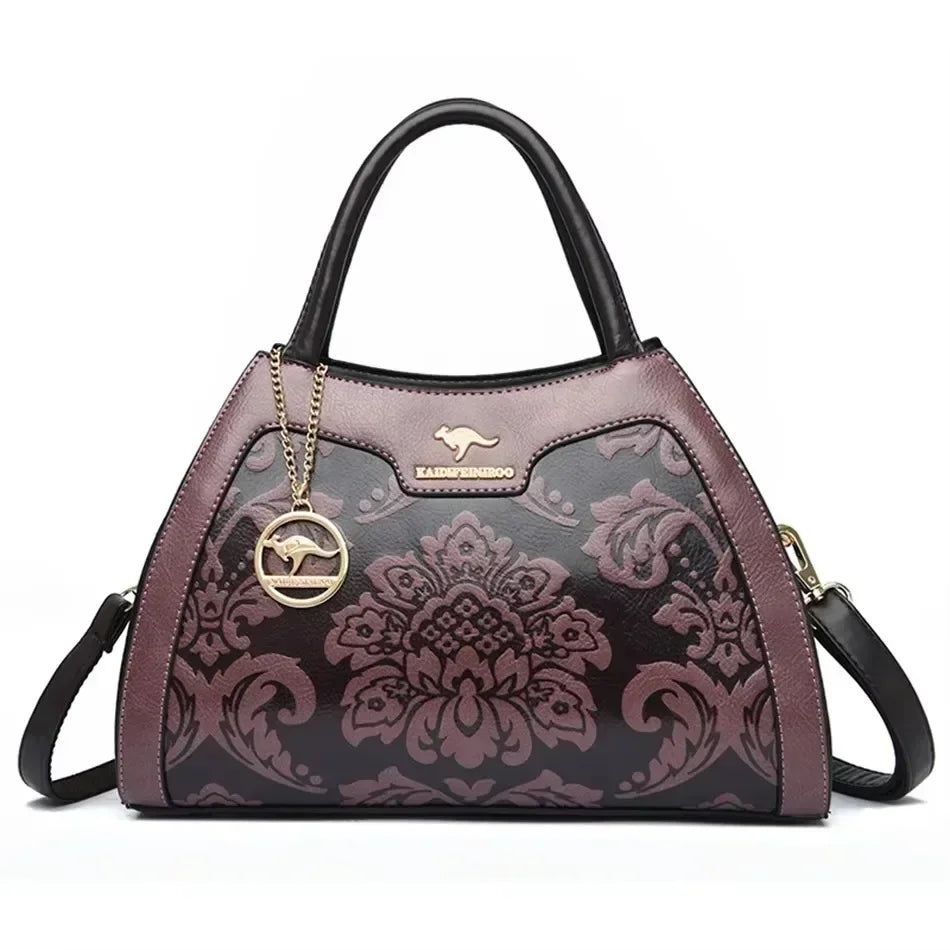 Animal Print Large Capacity Tote Bag - Soft Leather Crossbody | OWNLUXE