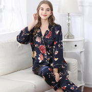 Two-Piece Satin Pajama Set (Pink Purple) – Shop at OWNLUXE