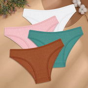 Women's Cotton Low-Rise Briefs 4-Pack | Stripes & Solids | OWNLUXE