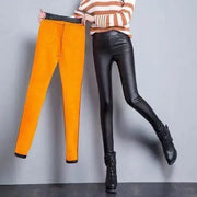 Faux Leather Leggings – High Waist Shiny Stretch