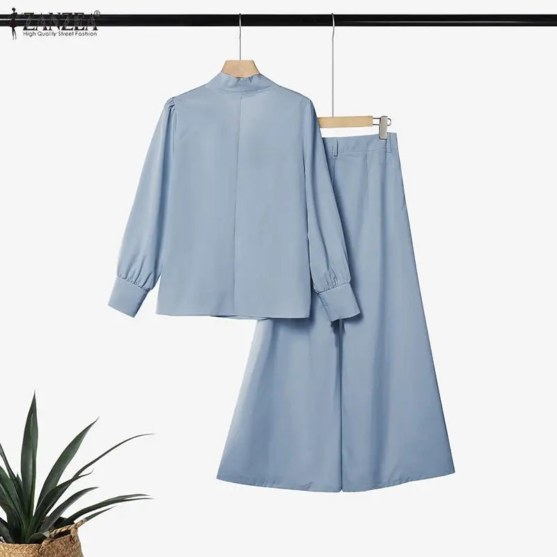 Women's Wide Leg Long Sleeve Pants | OWNLUXE