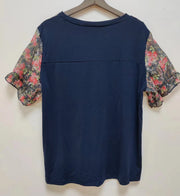 Plus Size Printed Woolen Top – Casual All‑Season O‑Neck