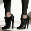 Unisex High Heel Lace Vintage Pumps | OWNLUXE