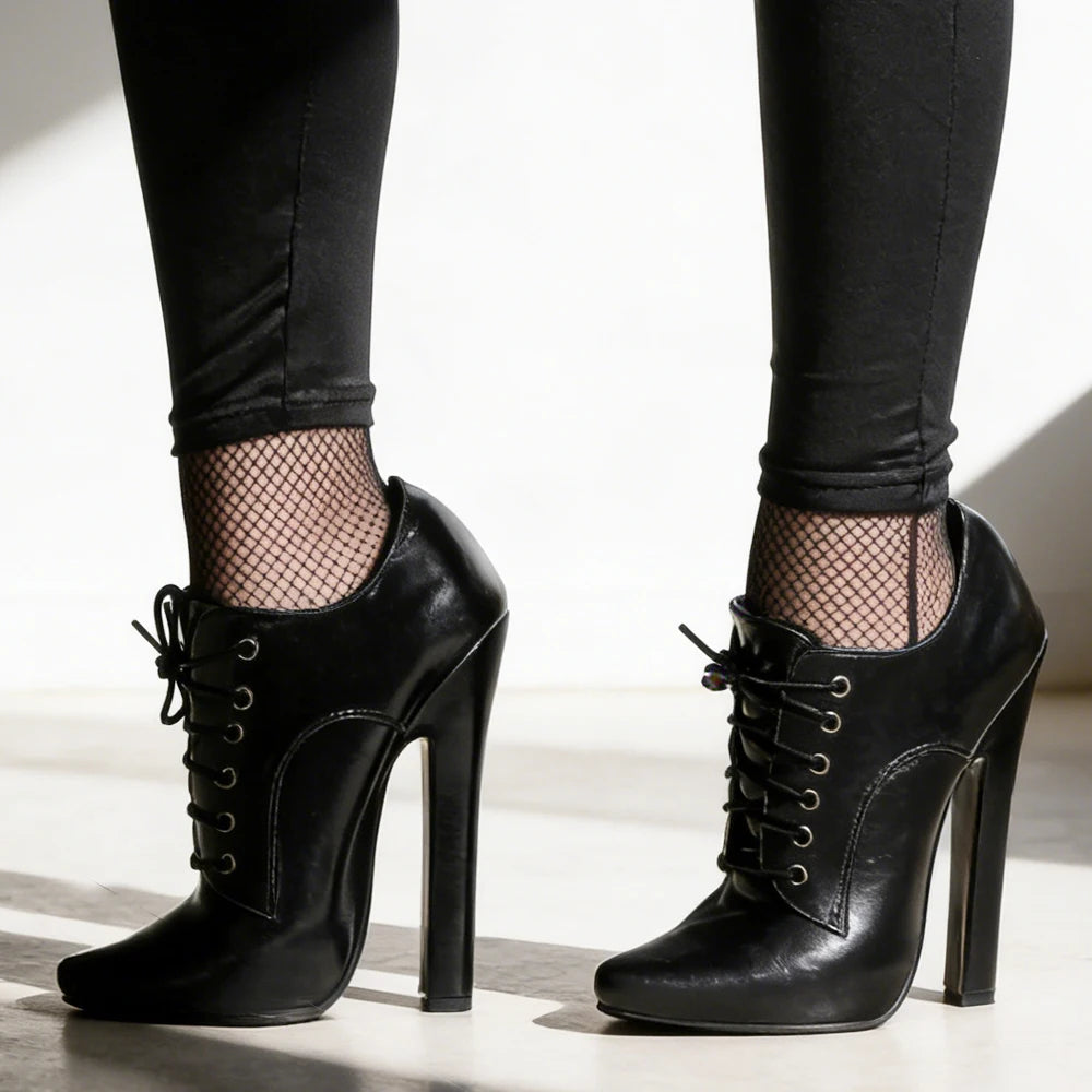 Unisex High Heel Lace Vintage Pumps – Shop at OWNLUXE