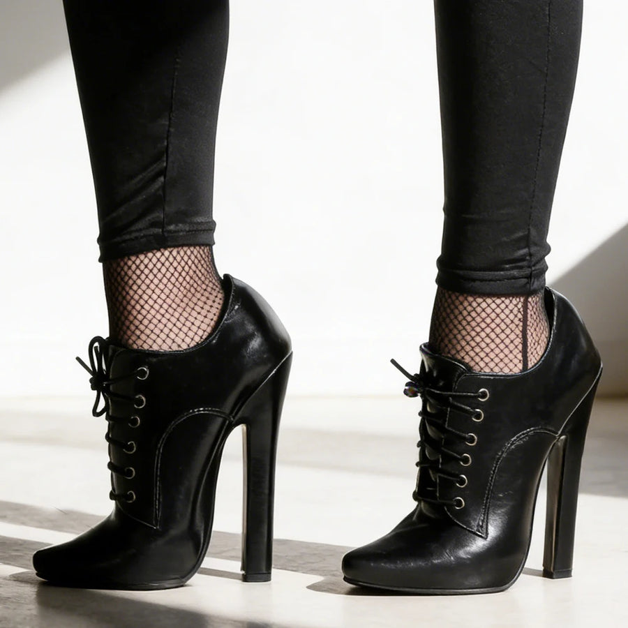 Unisex High Heel Lace Vintage Pumps | OWNLUXE