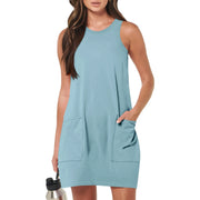 Sleeveless Round-Neck Tank Dresses | OWNLUXE