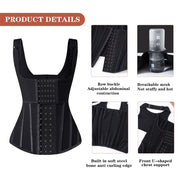 MiiOW U-shaped Waist Trainer Corset Women Shaper Waist Trainer Steel Bone Slimming Mesh Breathable Women's Tank Top Shapewear