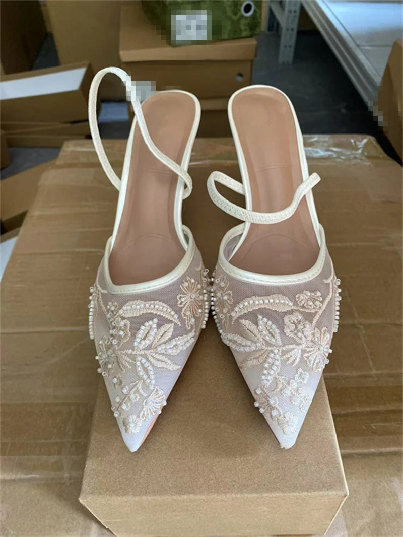 Women's Pointed Toe Stiletto Mesh Heels – Shop at OWNLUXE