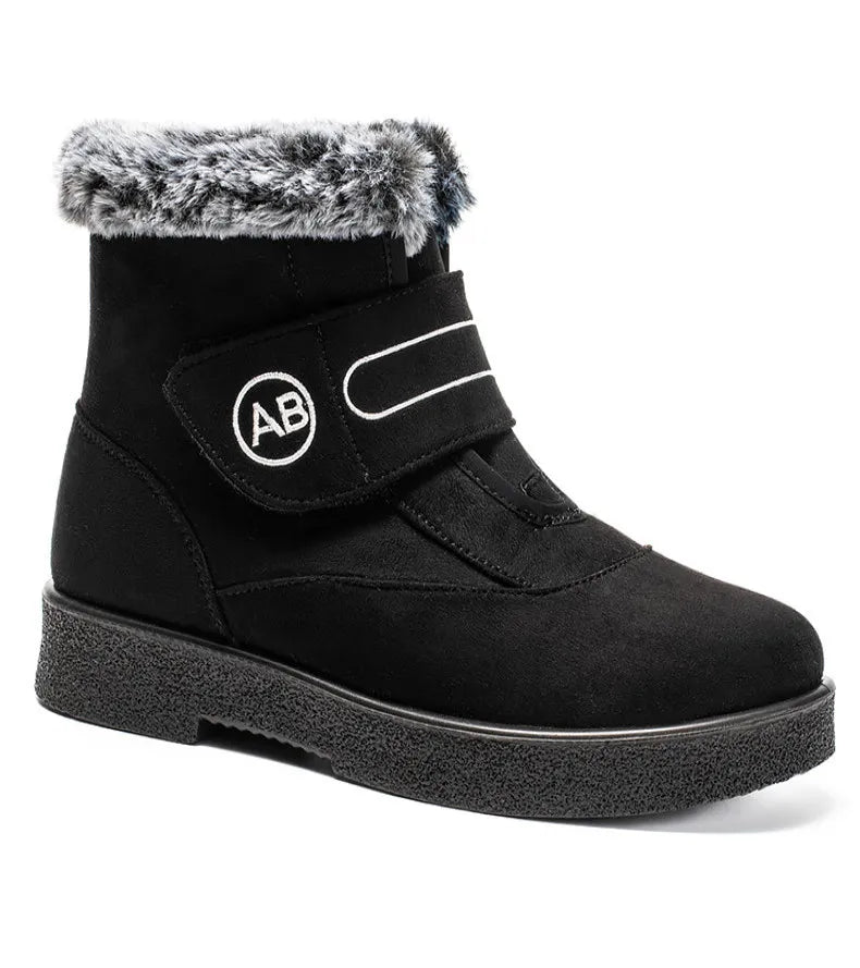 Warm Fur Ankle Boots - Women's Elegant Winter Snow Booties