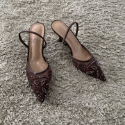 Women's Pointed Toe Mesh Heels – Shop at OWNLUXE