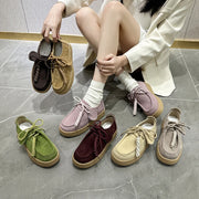 Women's Lace Leather Loafers (Khaki) – Shop at OWNLUXE