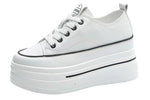 Load image into Gallery viewer, High-Heel Leather Street Sneakers | Baskets de Rue à Talon en Cuir Véritable

