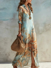 Women's Long Sleeve Vintage Dress | OWNLUXE