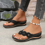 Load image into Gallery viewer, Floral Beach Flip-Flops for Women - Comfy Slip-On Summer Slides, Versatile Casual Outdoor Footwear
