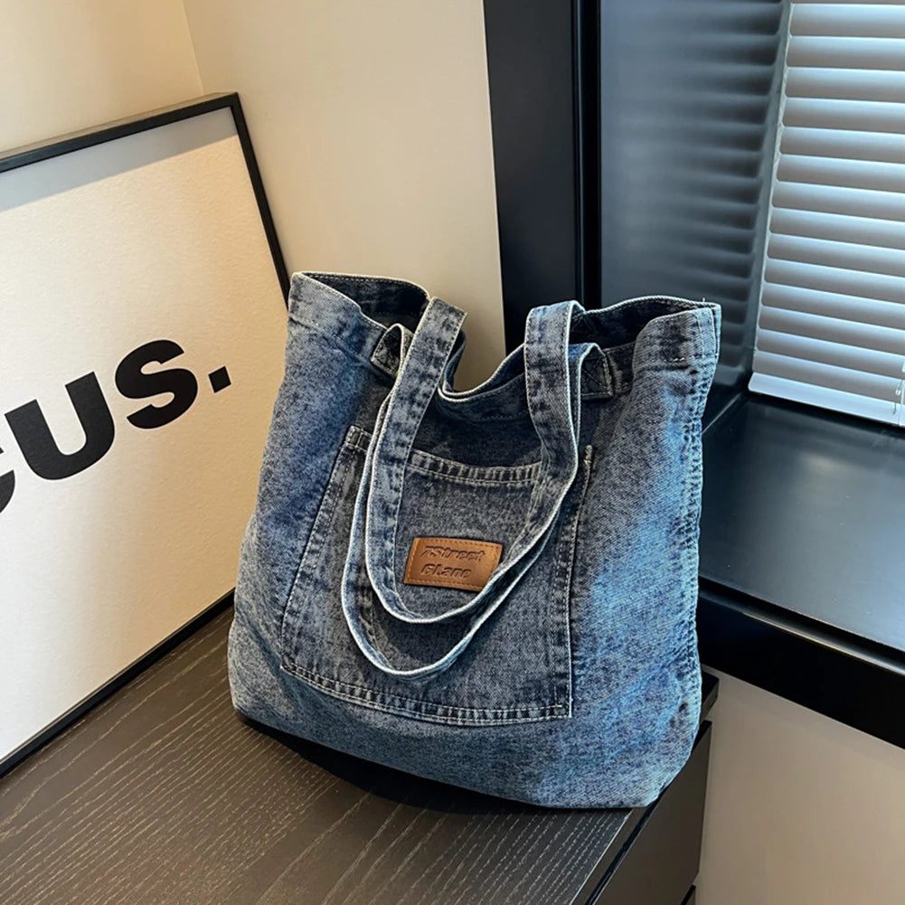 Denim Tote Bag – Shop at OWNLUXE
