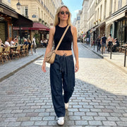 Slimming High-Waist Denim Pants | OWNLUXE
