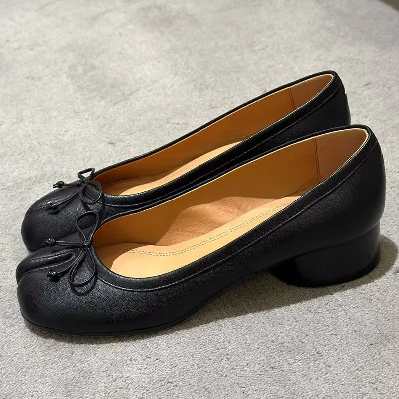 Women's Leather Pumps (Wine Red Bow) – Shop at OWNLUXE