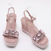 Women's Velvet Wedge Sandals – Shop at OWNLUXE