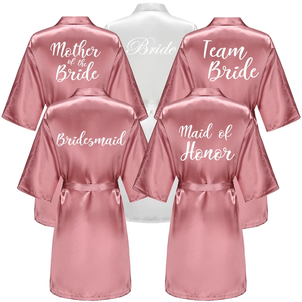 Satin Bridal Robe – Bridesmaid & Wedding Party Bathrobe | OWNLUXE