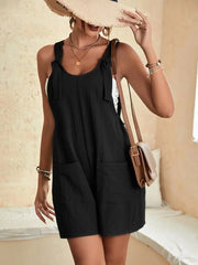 Sleeveless Vintage Relaxed-Fit Pocket Jumpsuit | OWNLUXE