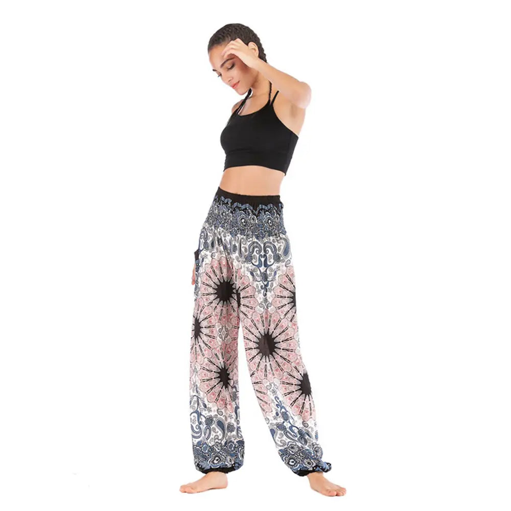 Women’s High-Waist Floral Bloomers – Loose, Lightweight & Boho