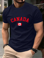 Canada Flag Cotton T-Shirt - Soft Oversized Fit for Men & Women