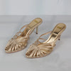 Women's Pointed Toe Stiletto Pumps (Gold) | OWNLUXE