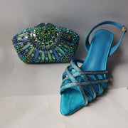 Crystal Sandals and Clutch Bag Set – Rhinestone Party Heels