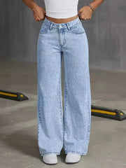 Relaxed Wide-Leg Denim Pants | OWNLUXE