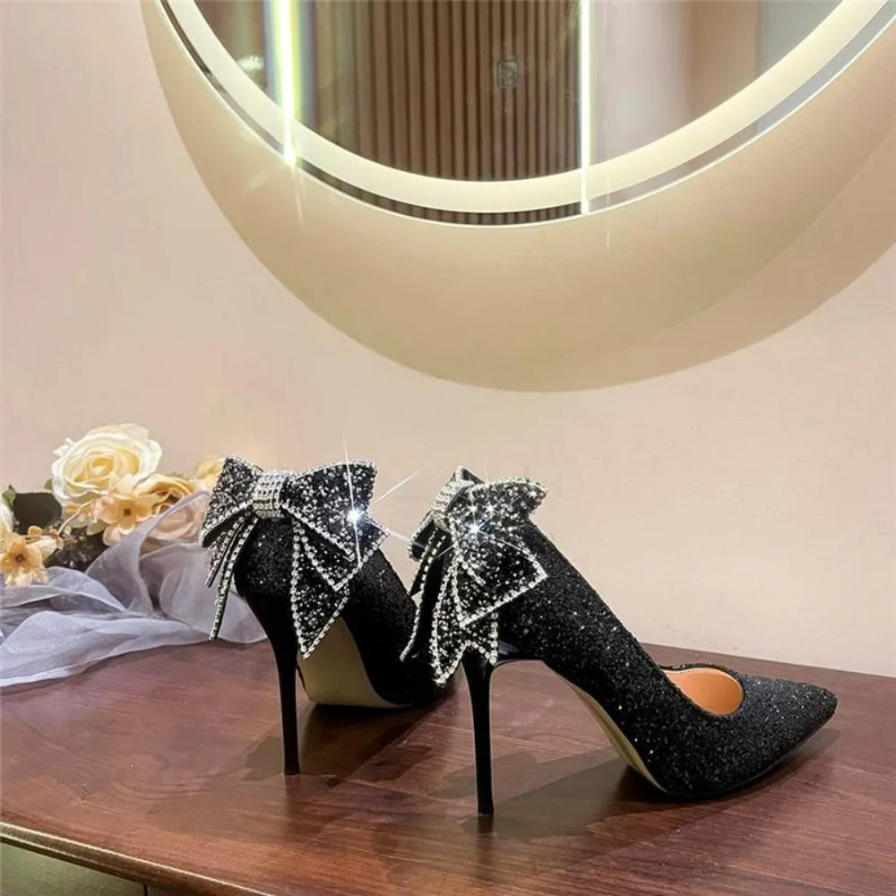 Women's Pointed Toe Pumps (Silver 9cm) | OWNLUXE
