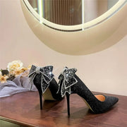 Women's Pointed Toe Pumps (Silver 9cm) | OWNLUXE