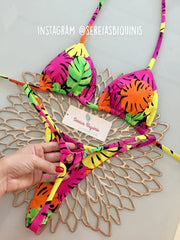 Leopard Print Printed Thong Bikini Set | OWNLUXE