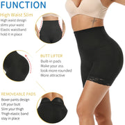 High Waisted Padded Butt Lifter Shapewear - Tummy Control Panty