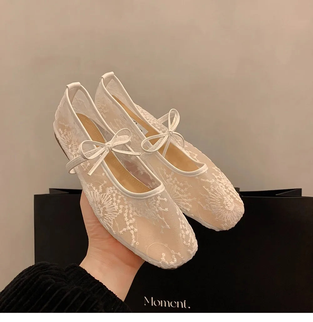 Women's Breathable Lace Mesh Flats – Shop at OWNLUXE