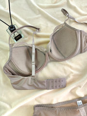 French Thin Cup Lingerie Set Sexy Lace Bras High Quality Women Underwear Wireless Push Up Brassiere Breathable Bras Panties Set