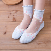 Mesh Floral Print Socks | OWNLUXE