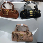 Vintage Lock Design Tote Bag Luxury Women's Handbag Underarm Bag Women's Large Boston Hobo Bag Fashion Texture Business Handbag