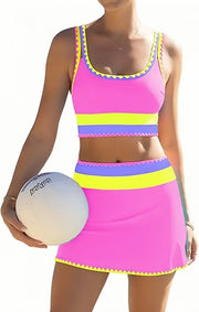High-Waist Colorblock Swim Cover-Up | OWNLUXE