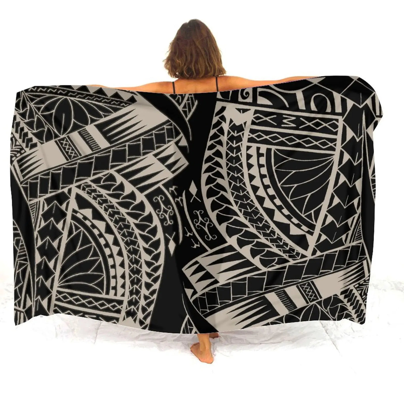 Hibiscus-Print Polynesian Sarong | OWNLUXE