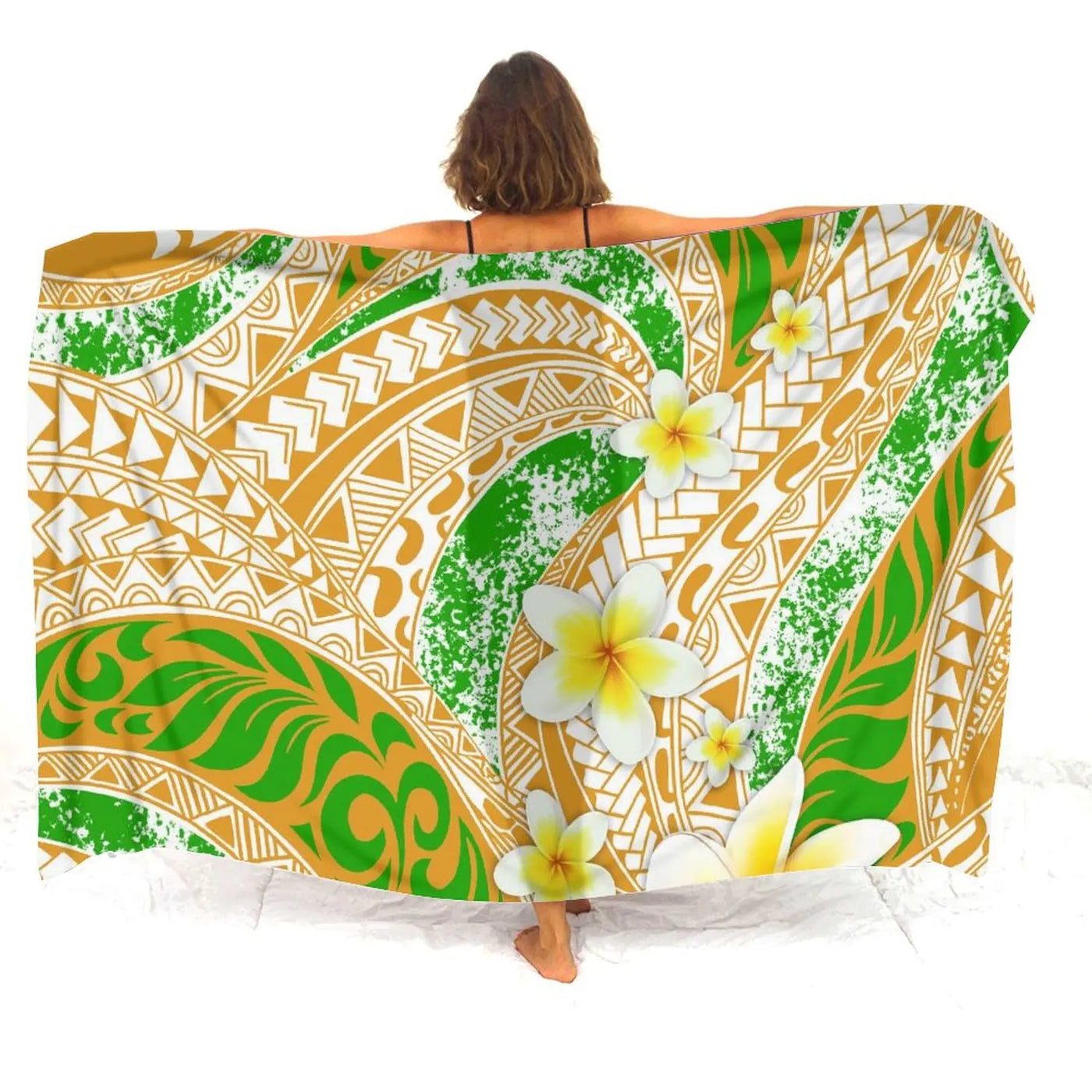 Hibiscus-Print Polynesian Sarong | OWNLUXE