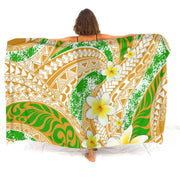 Hibiscus-Print Polynesian Sarong | OWNLUXE