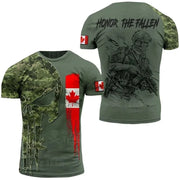 Canada Camouflage T Shirt Men ARMY VETERAN Combat Tops 3D Military Camo Print Canadian Soldiers T-shirt Beige Field Short Sleeve