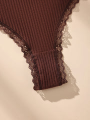 7-Piece Cotton Lace G-String Set | OWNLUXE