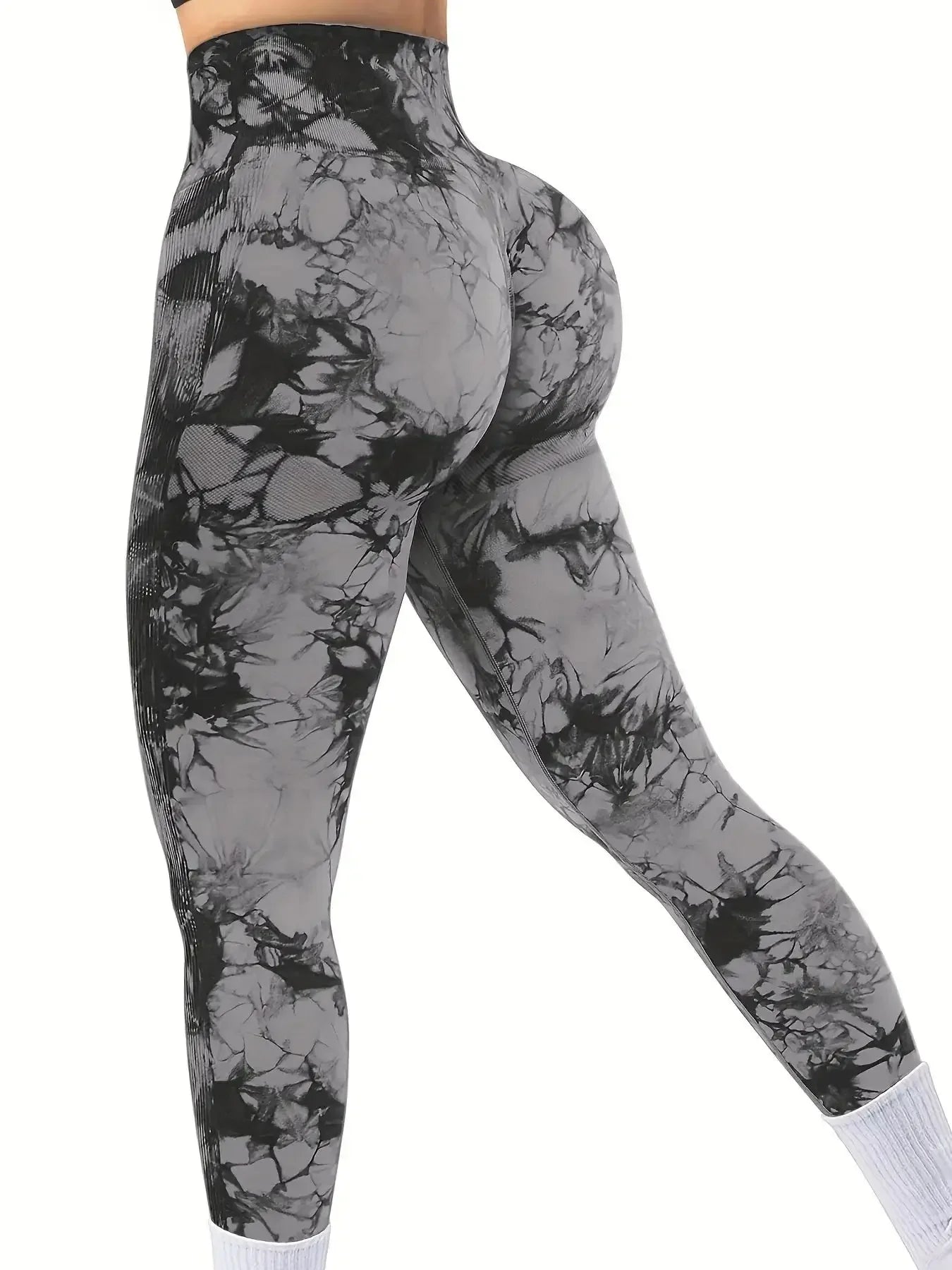 Tie-Dye Seamless High-Waist Yoga Leggings | OWNLUXE