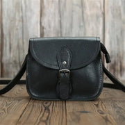 Genuine Cowhide Leather Flap Shoulder Bag - Vintage Crossbody Bag | OWNLUXE